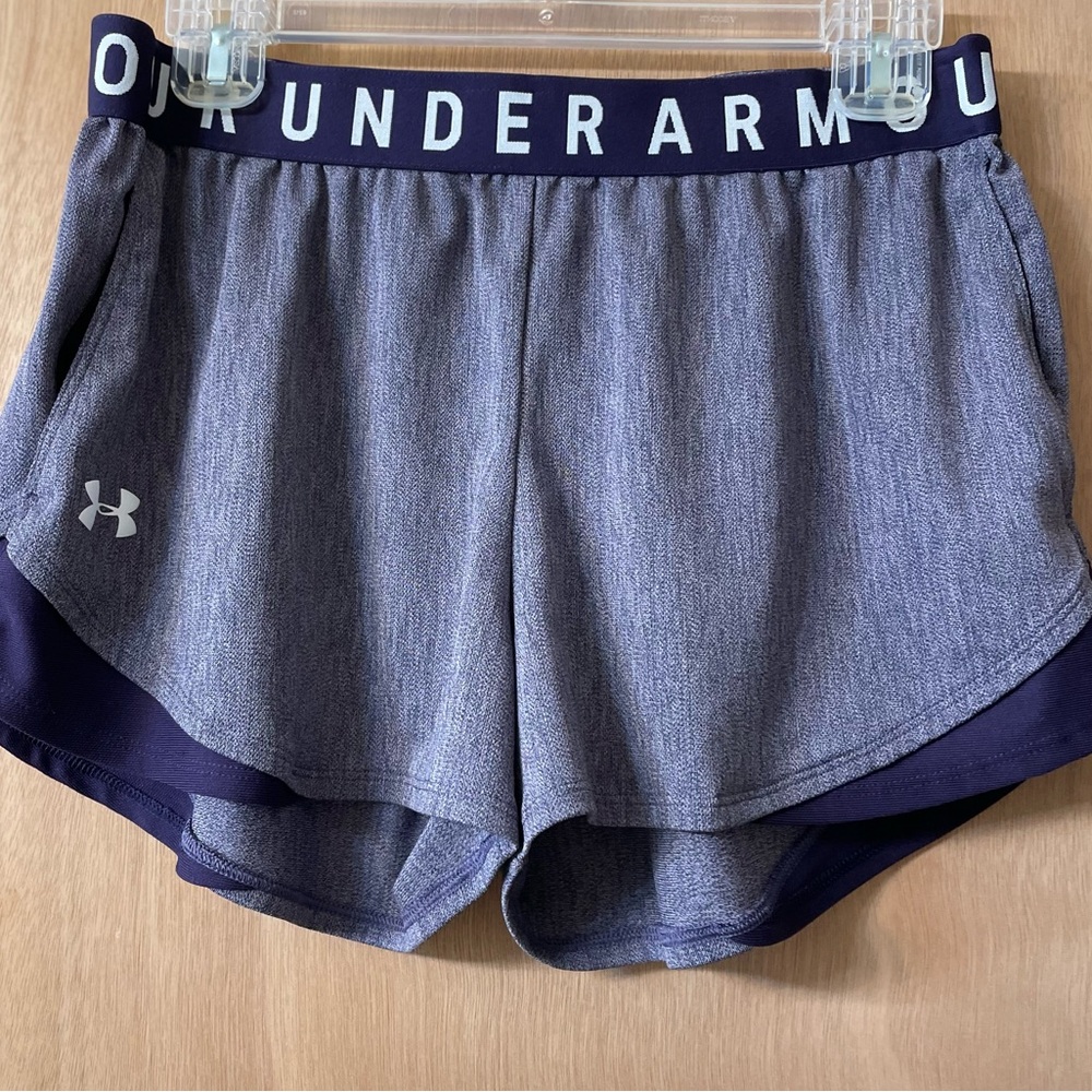 Under Armour Women's Heathered Purple Athletic Shorts